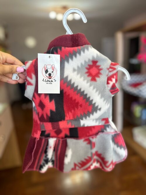 Roupinha de Soft/Microsoft  - Laluna   (Vestidinho com Estampa Vermelha )