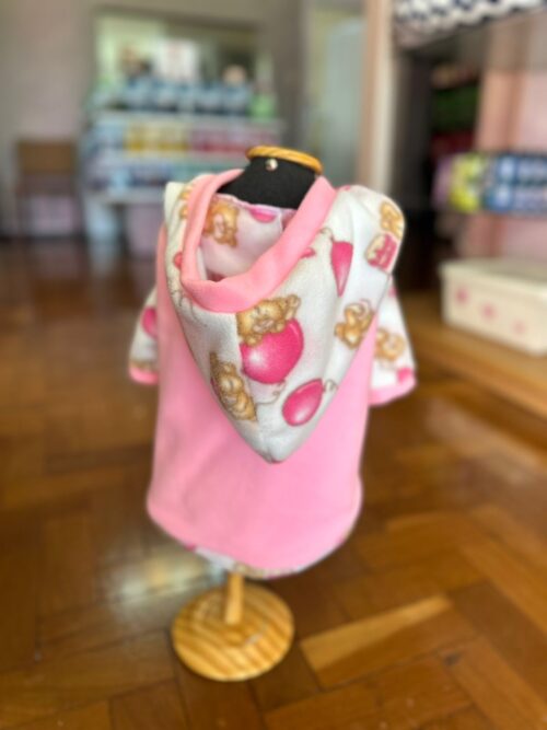 Roupinha de Soft/Microsoft - Laluna (Estampa Rosa e Capuz  )