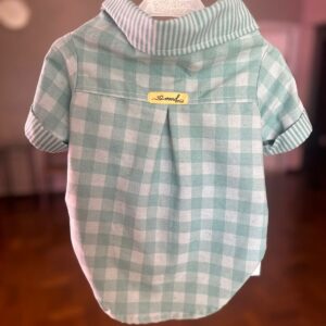 Camiseta Xadrez Listrada Verde - Oh My Dog