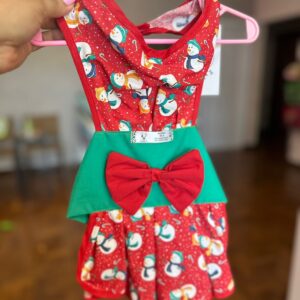 Roupinha De Natal Vestido Estampado  - Laluna