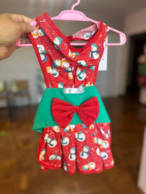 Roupinha De Natal Vestido Estampado  - Laluna